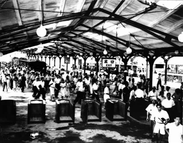 東横線 渋谷駅ホーム(1951年6月) 