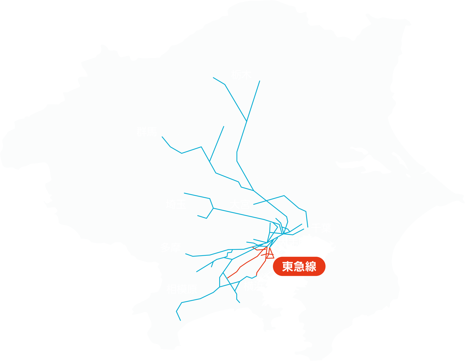1都5県に跨る光ファイバーネットワーク