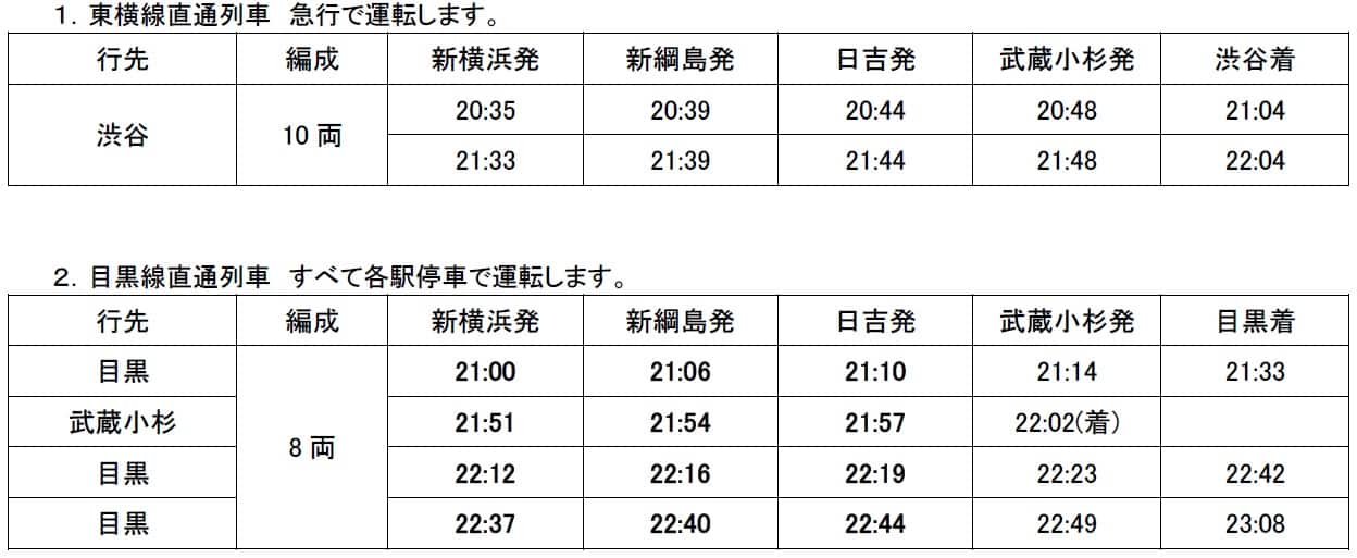 臨時ダイヤ