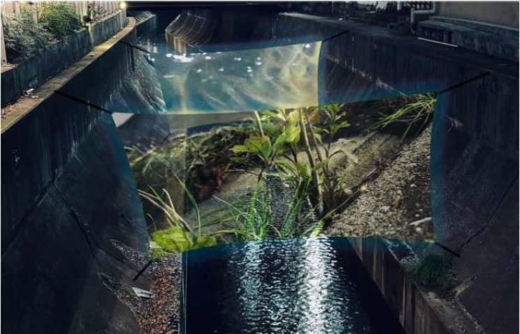 渋谷川アートインスタレーション 展示イメージ