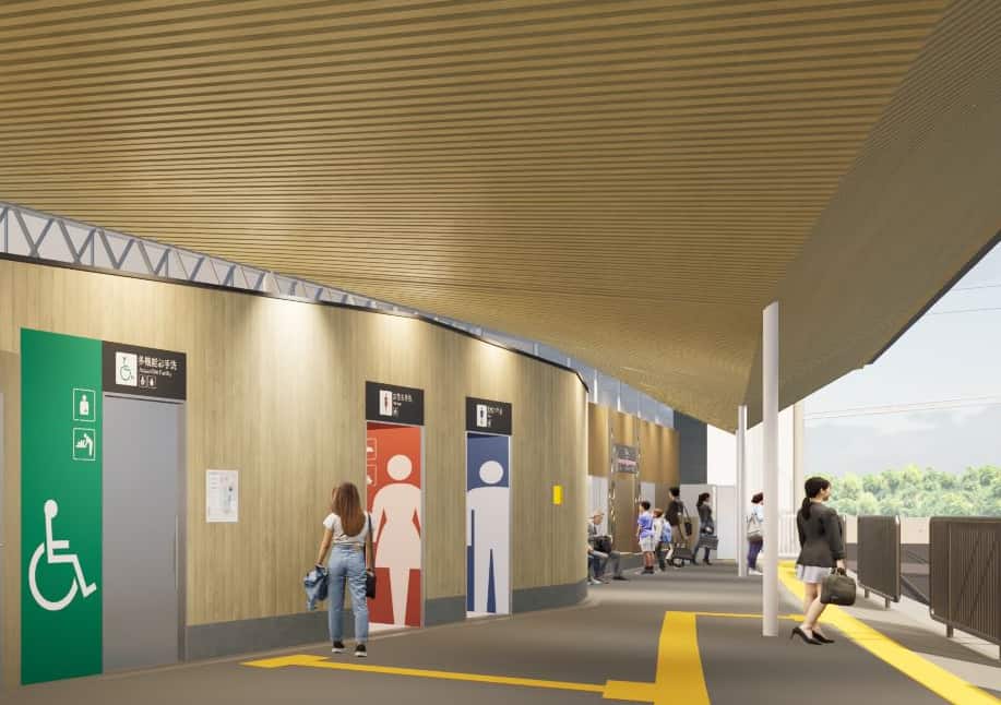 駅構内トイレ外観イメージ