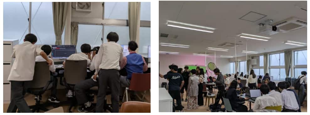 未来共創空間における探究活動の様子