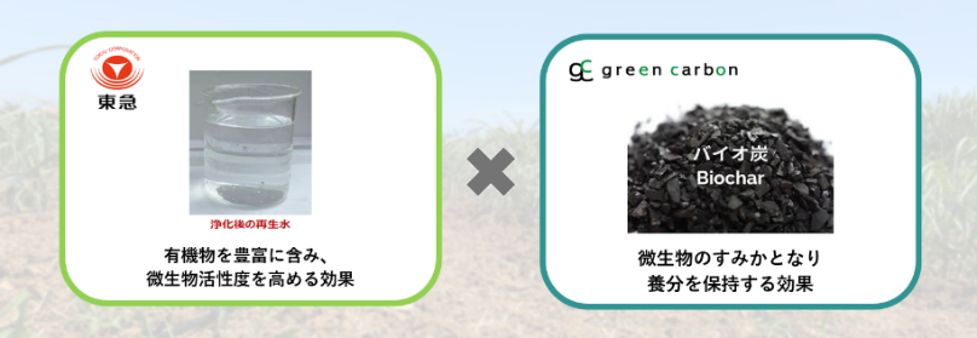 再生水とバイオ炭の役割