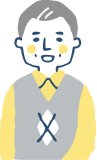 お年寄りの男性のイラスト画像