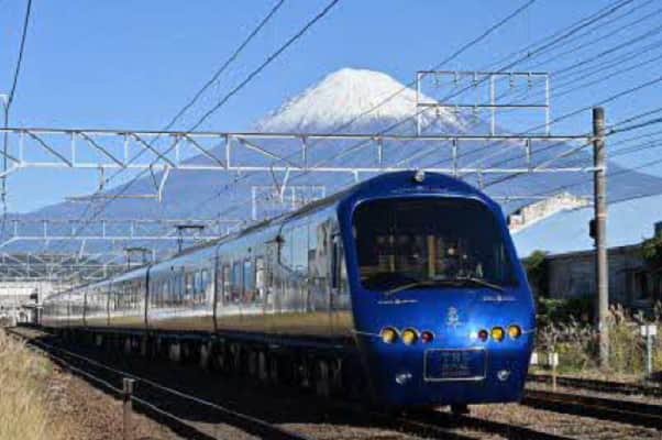 富士山のふもとを走行