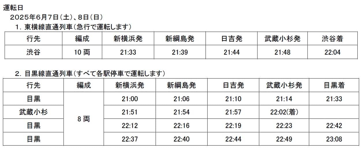 臨時ダイヤ