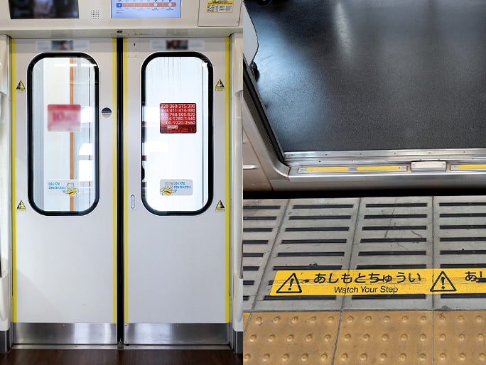 ドア注意喚起シール