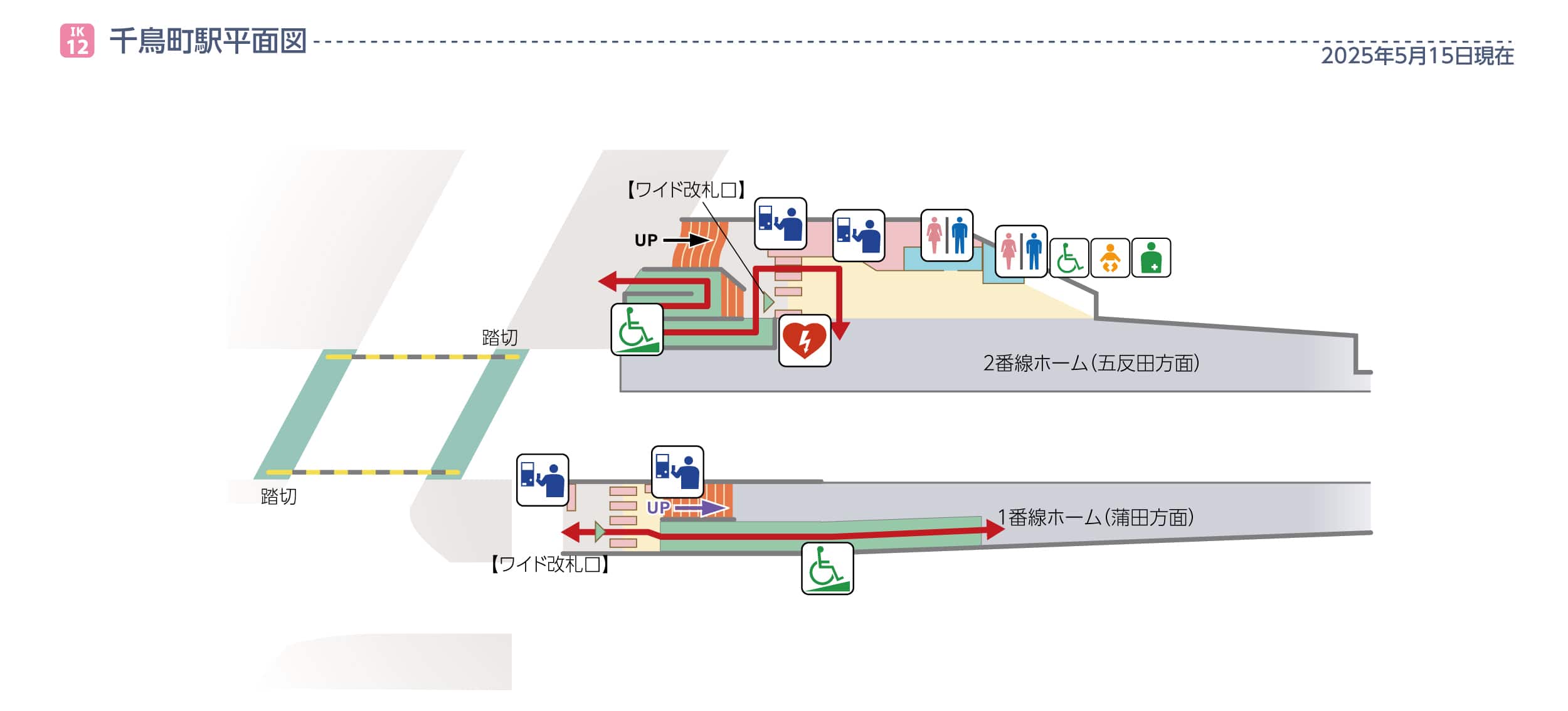 千鳥町駅平面図