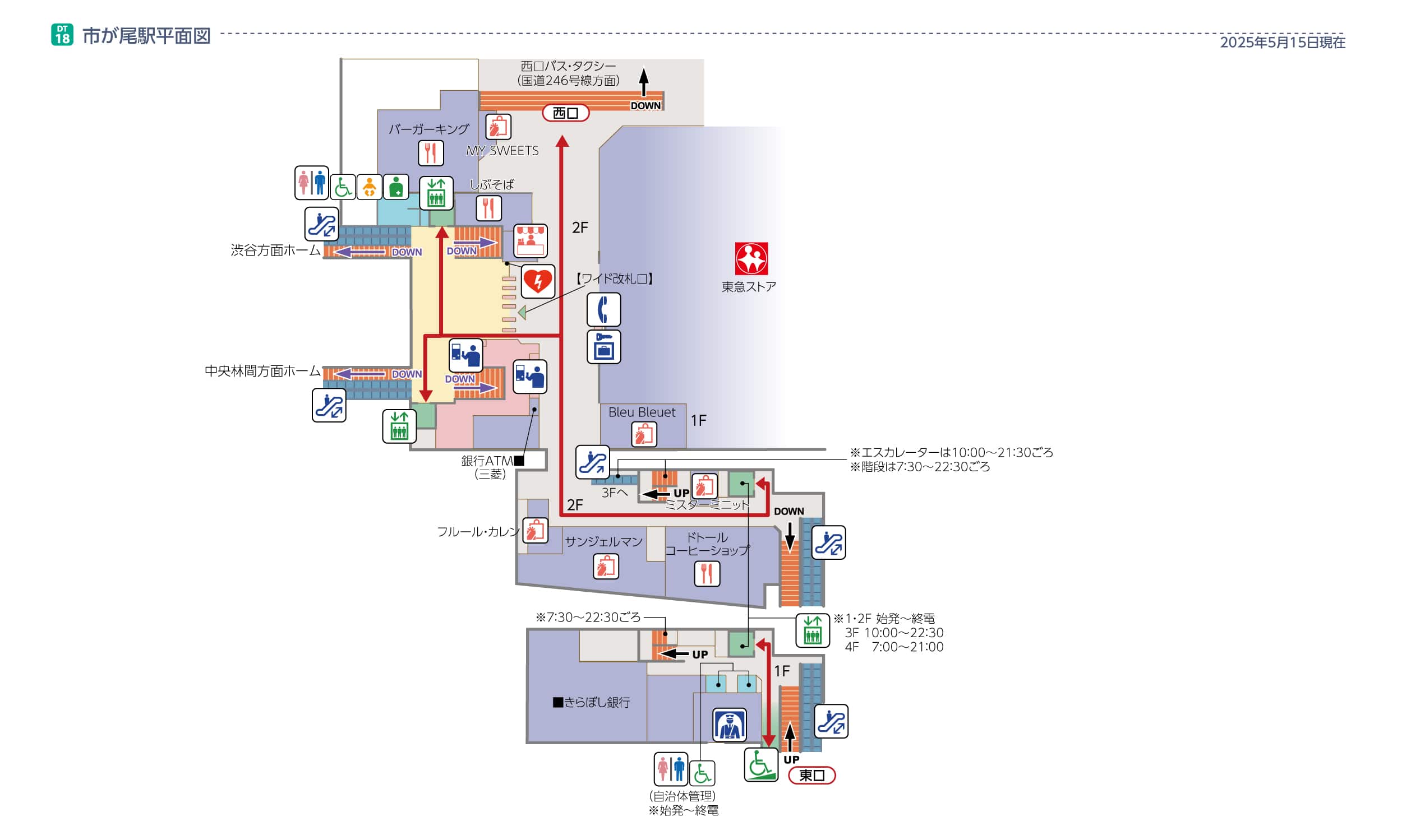 市が尾駅平面図