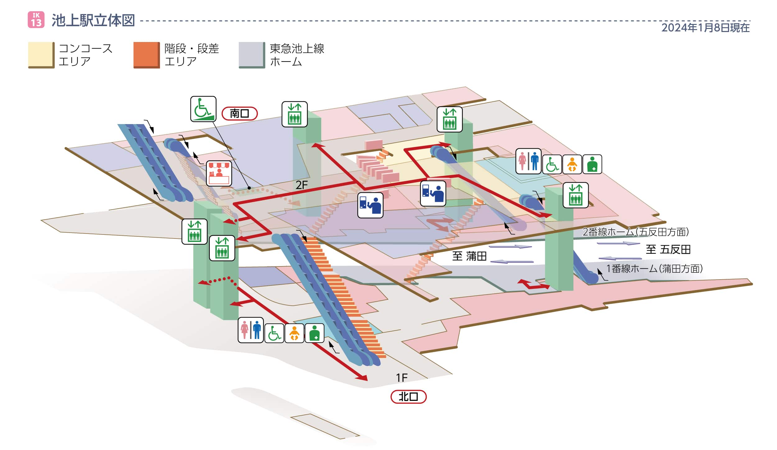 池上駅立体図
