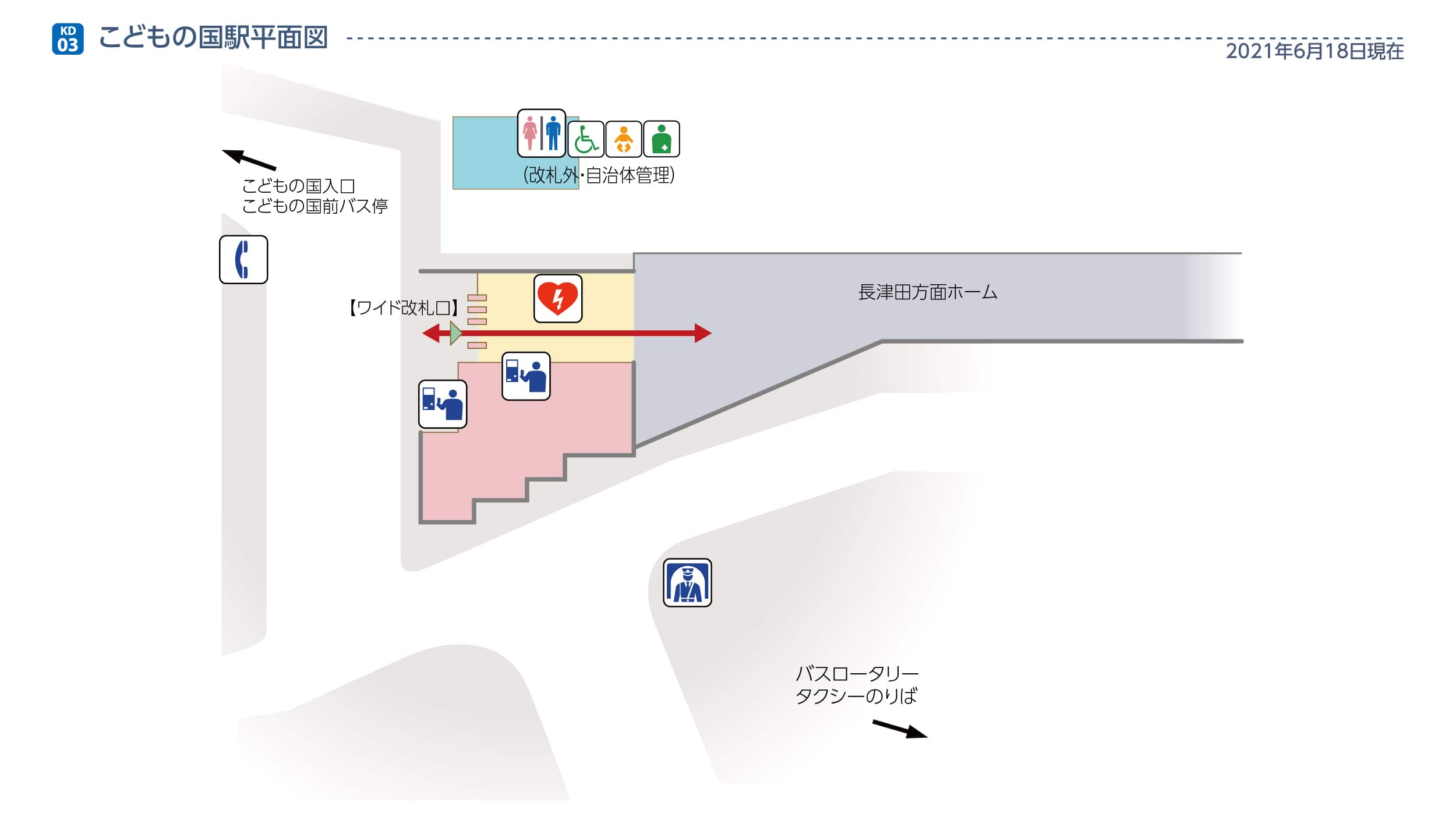 こどもの国駅平面図