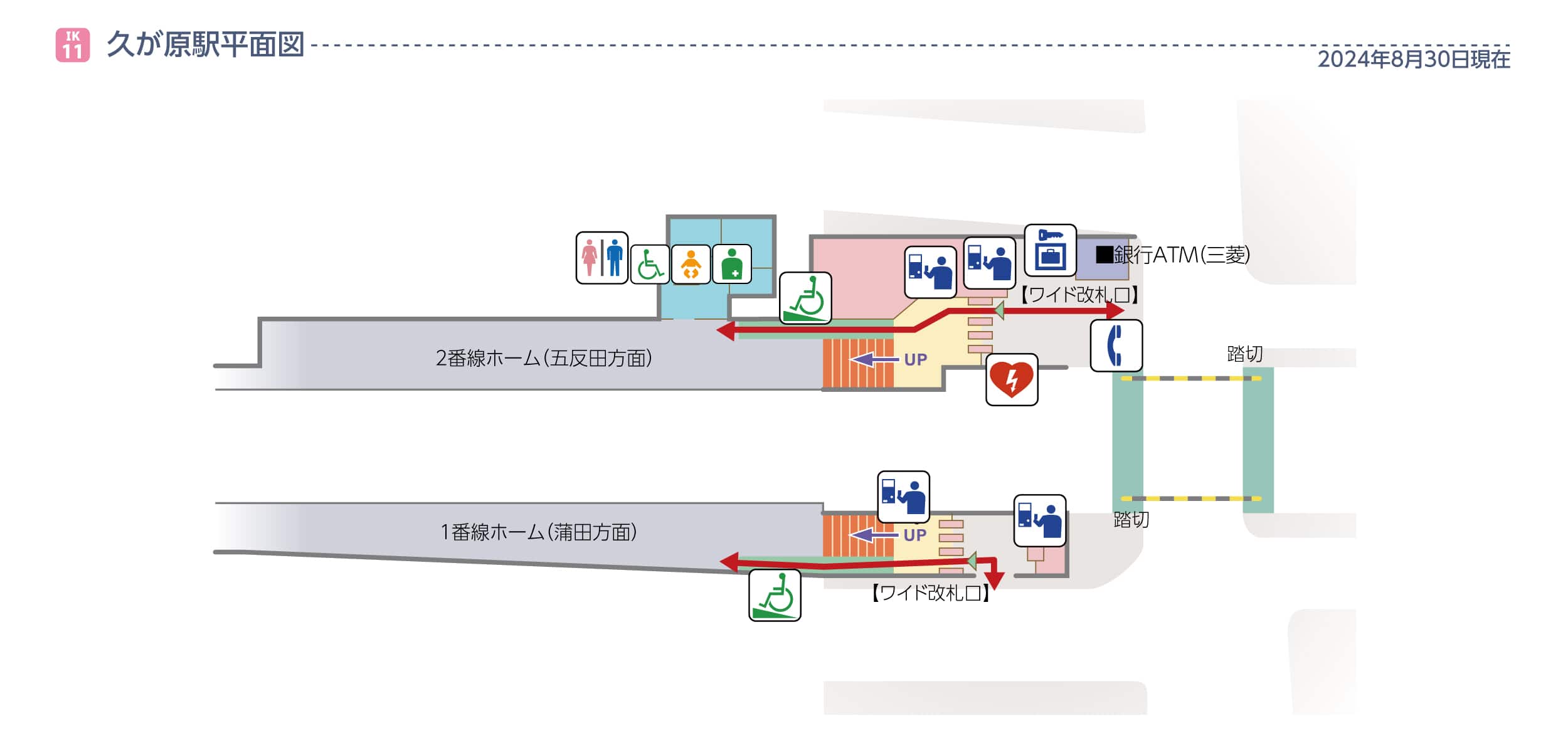 久が原駅平面図