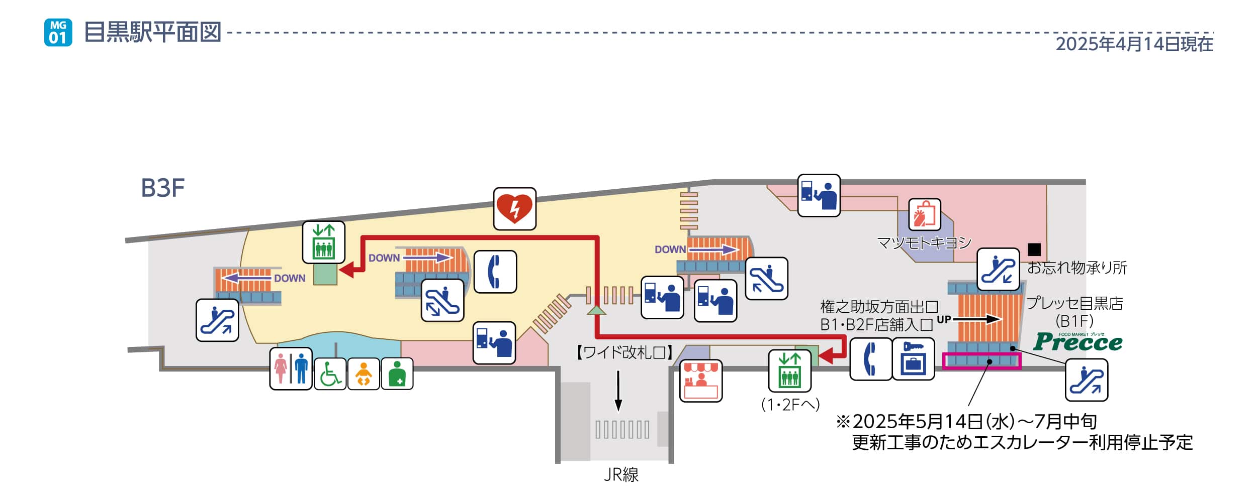 目黒駅平面図