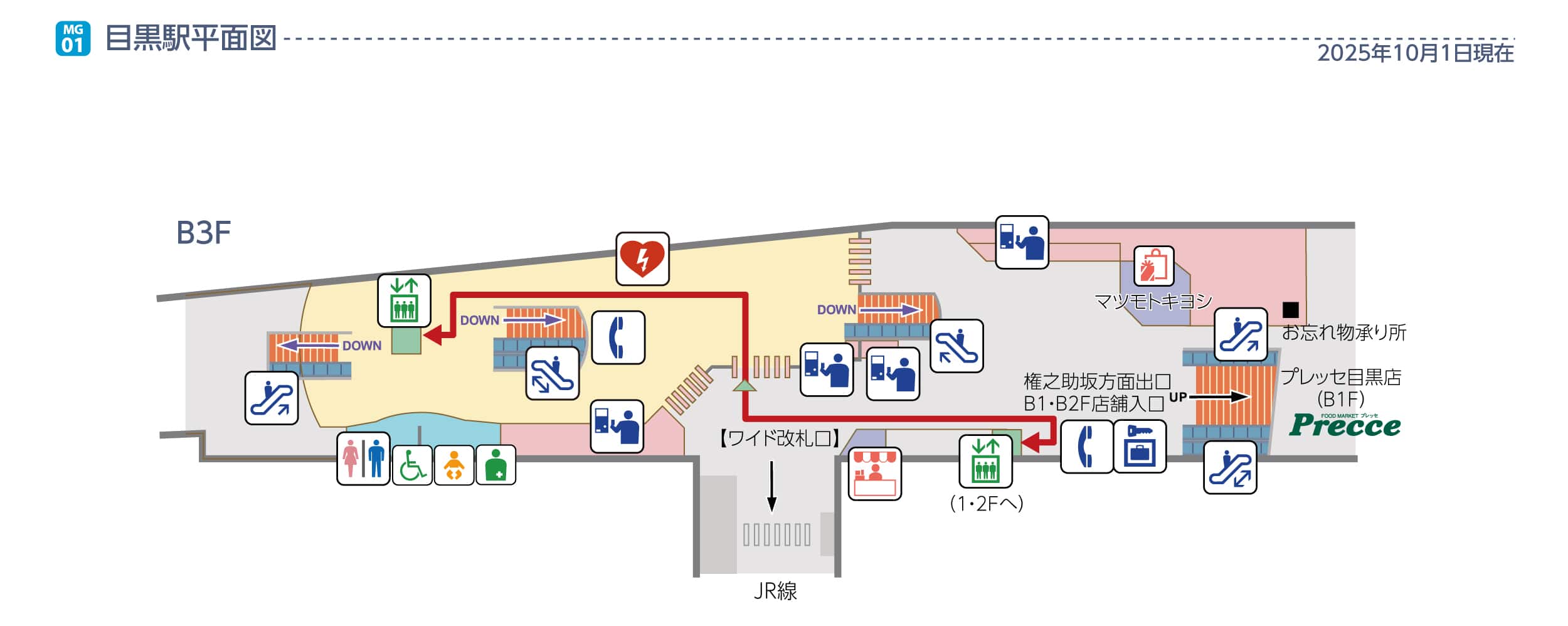 目黒駅平面図