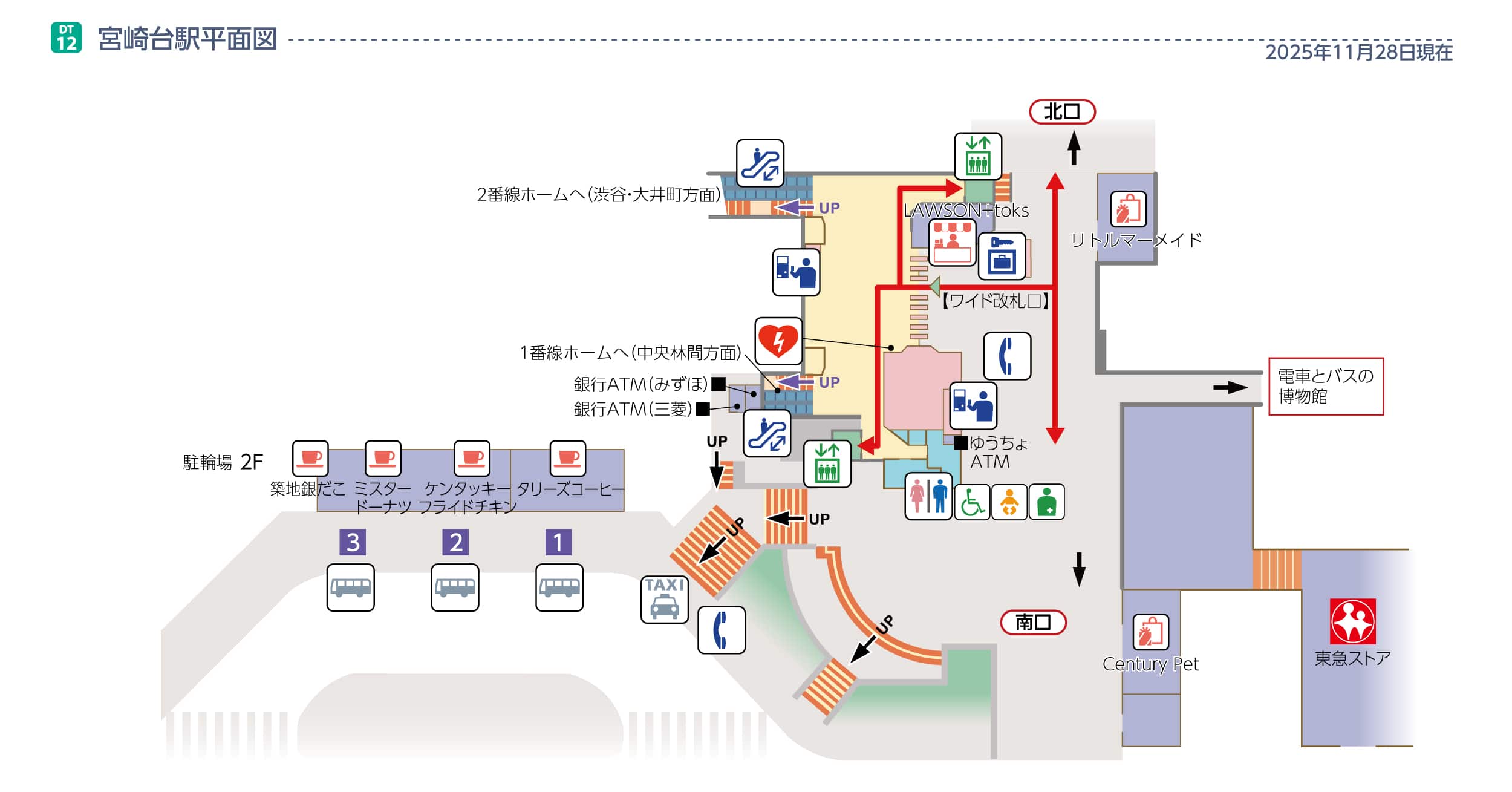 宮崎台駅平面図