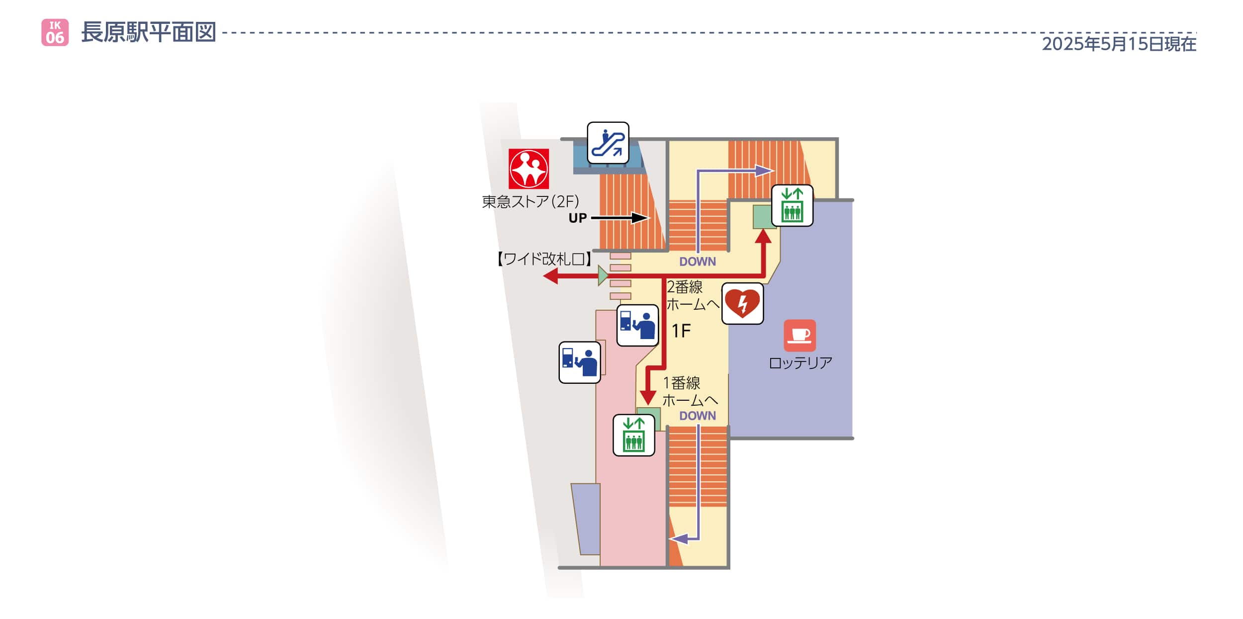 長原駅平面図
