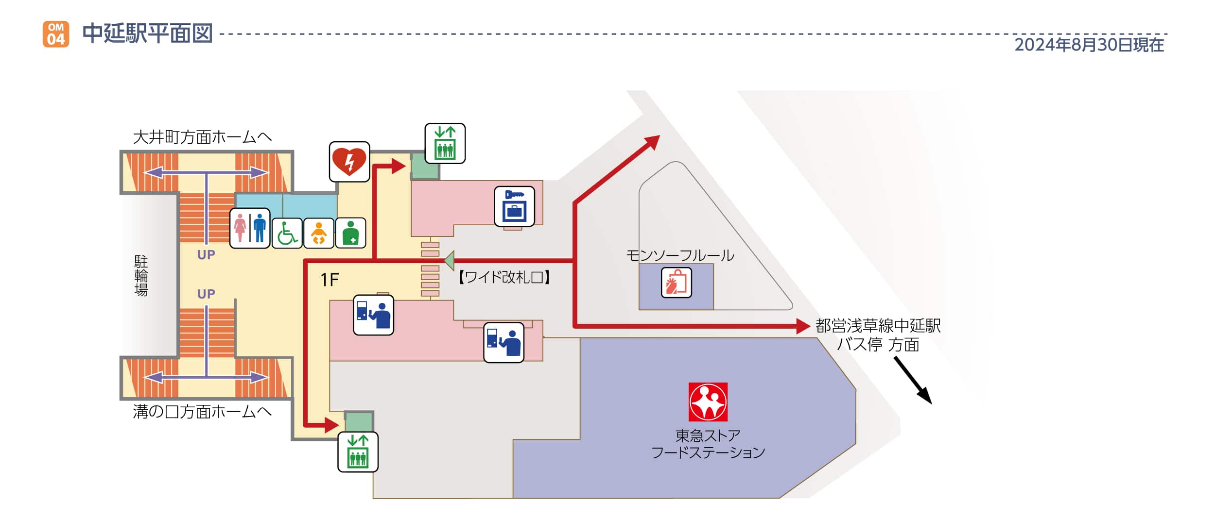 中延駅平面図