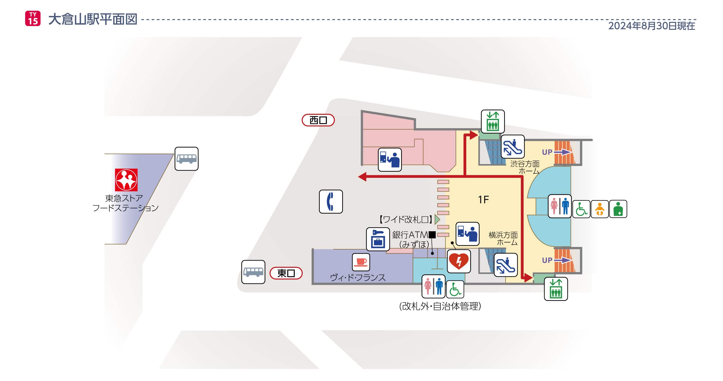 大倉山駅平面図