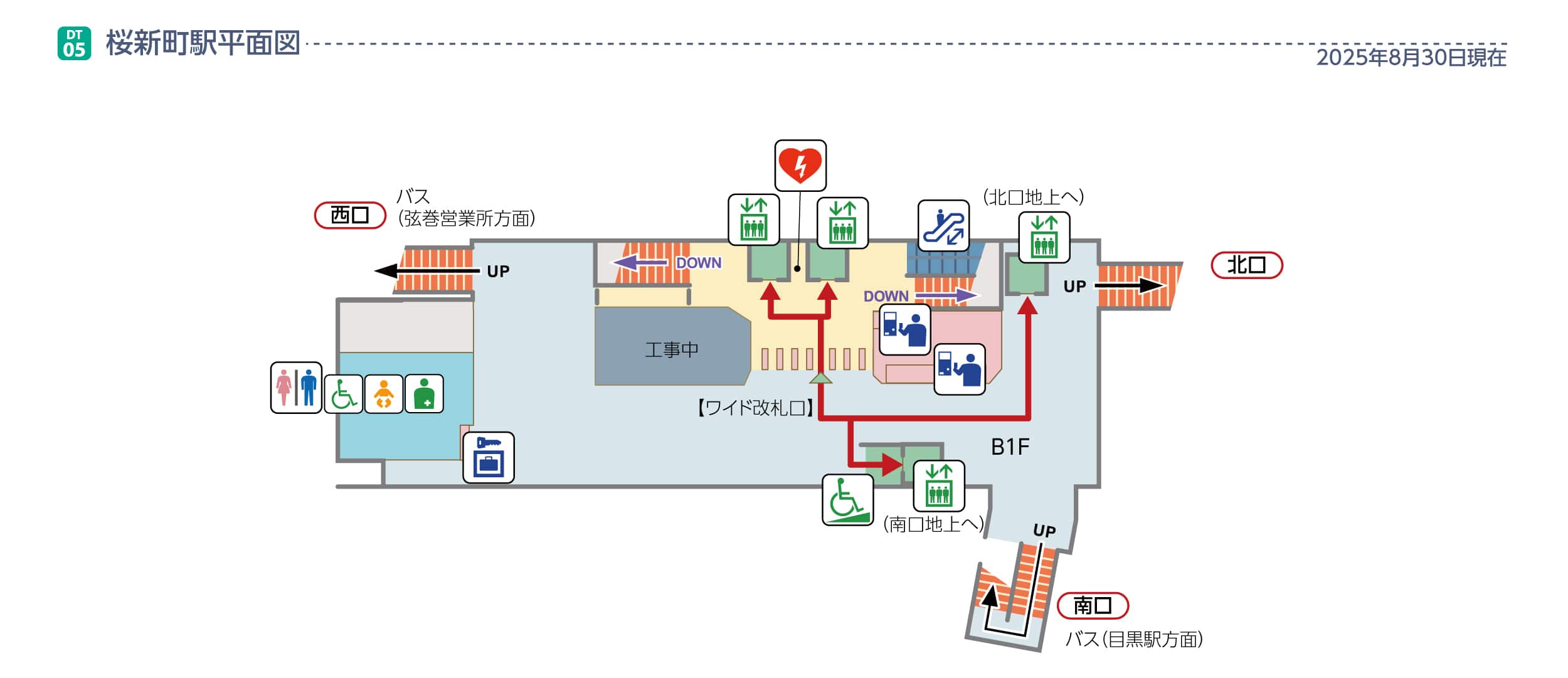 桜新町駅平面図