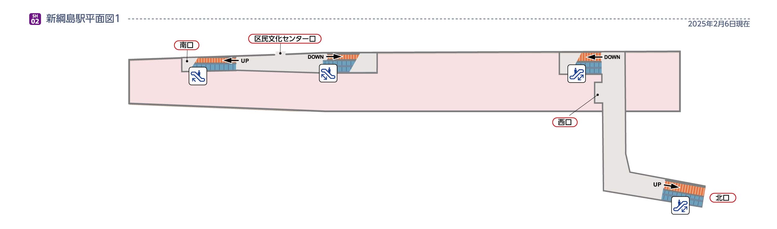 新綱島駅平面図 1F