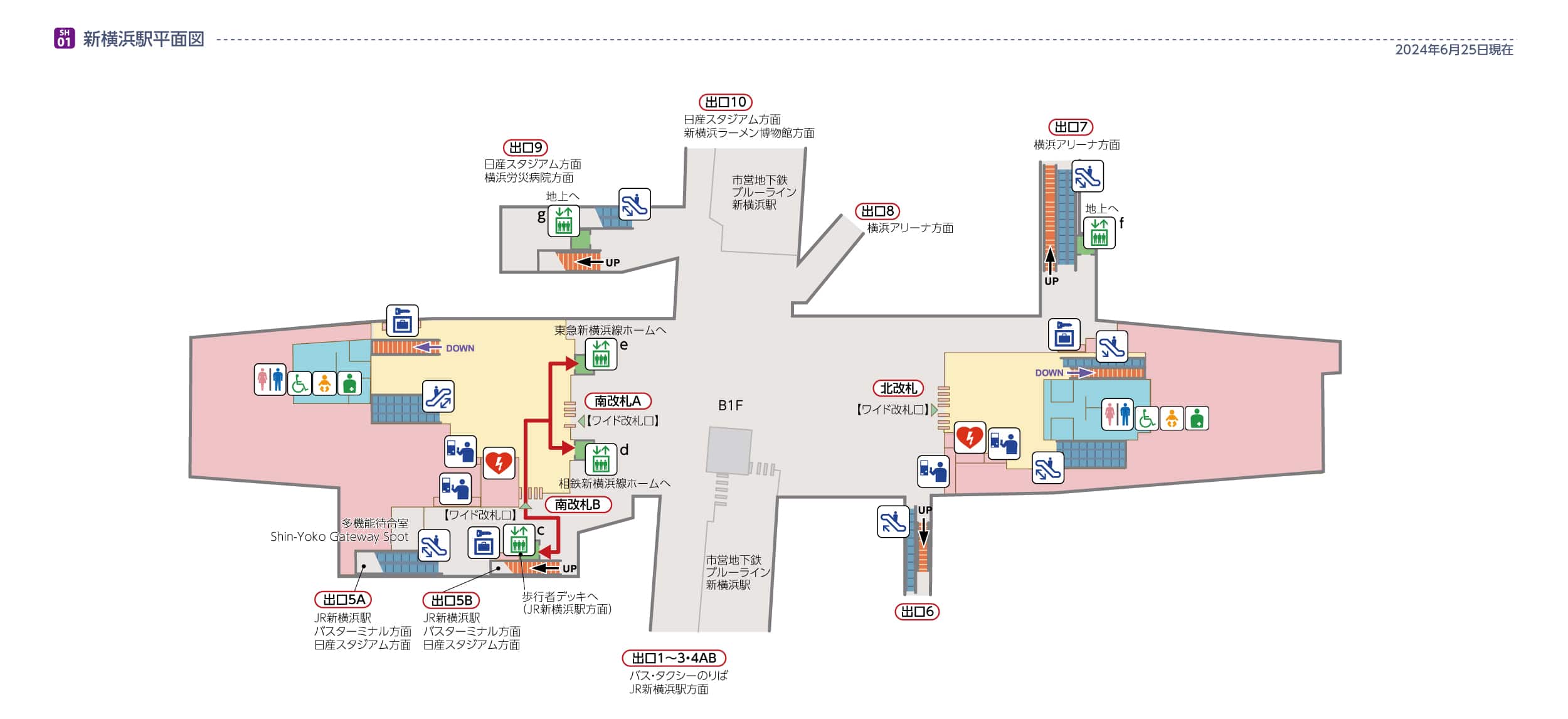 新横浜駅平面図