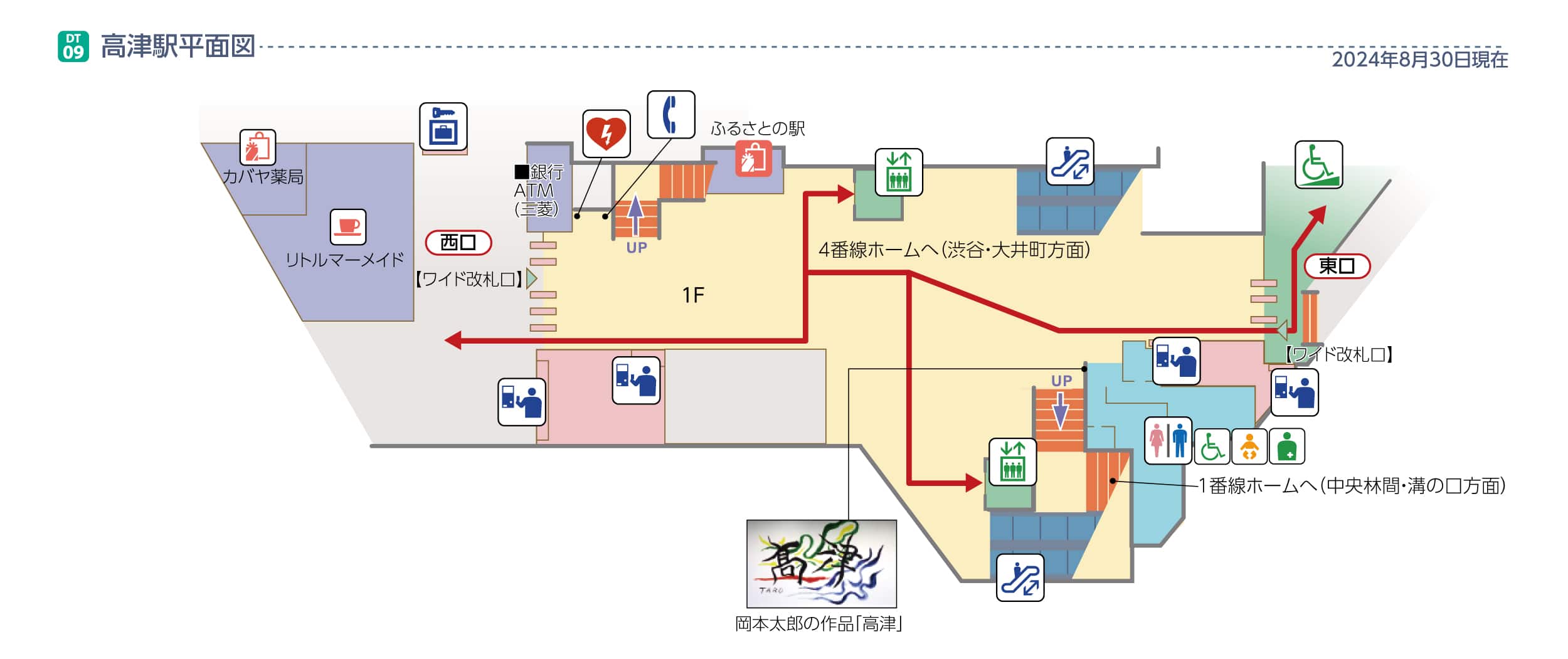 高津駅平面図