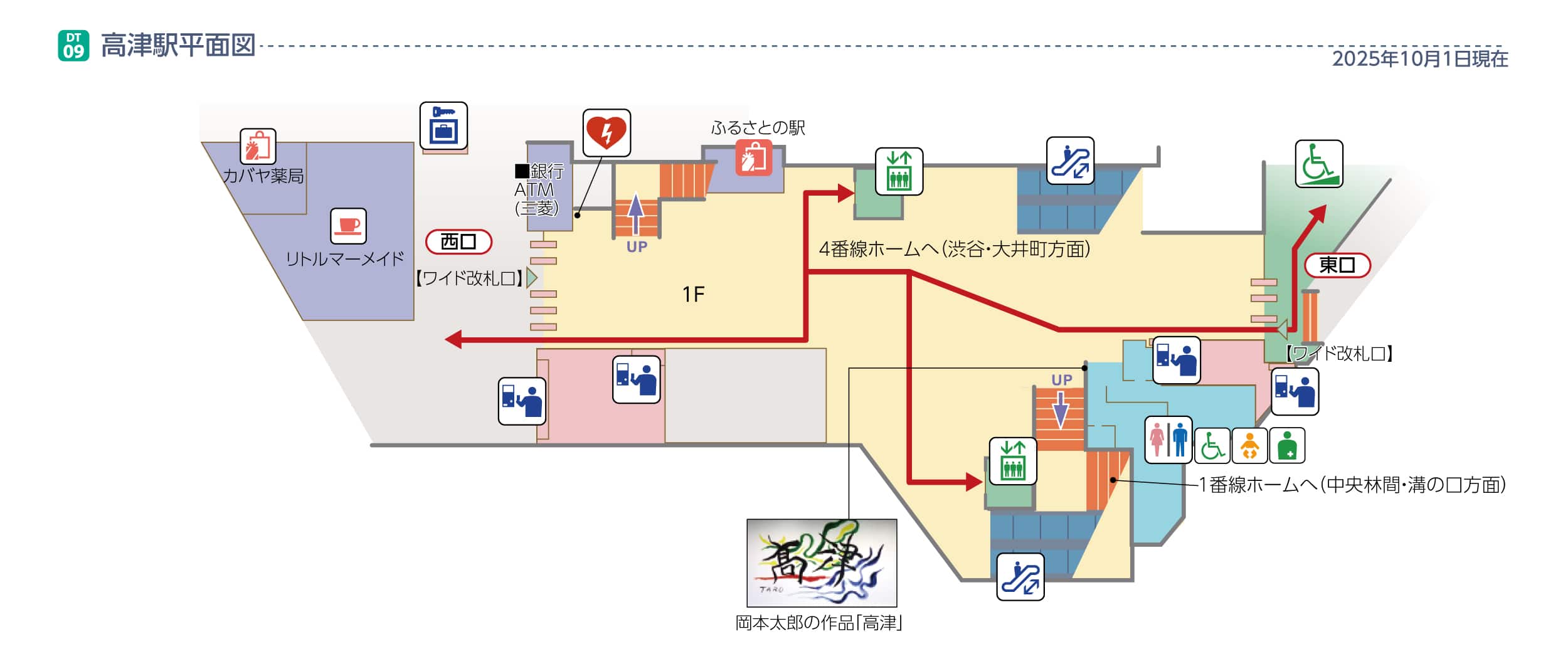 高津駅平面図