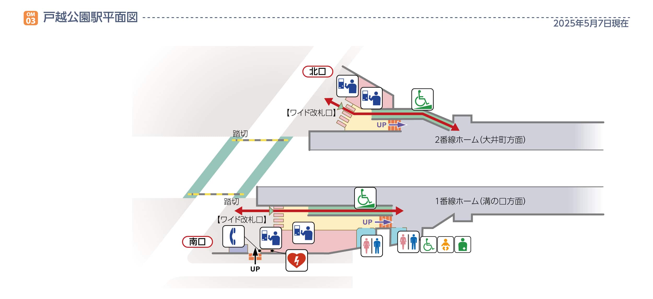 戸越公園駅平面図