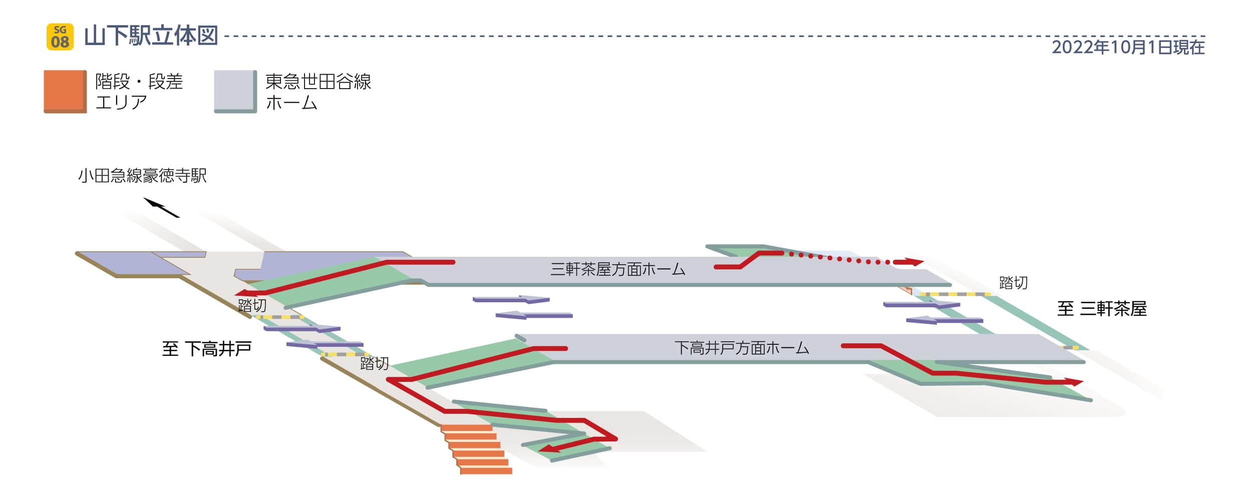 山下駅立体図