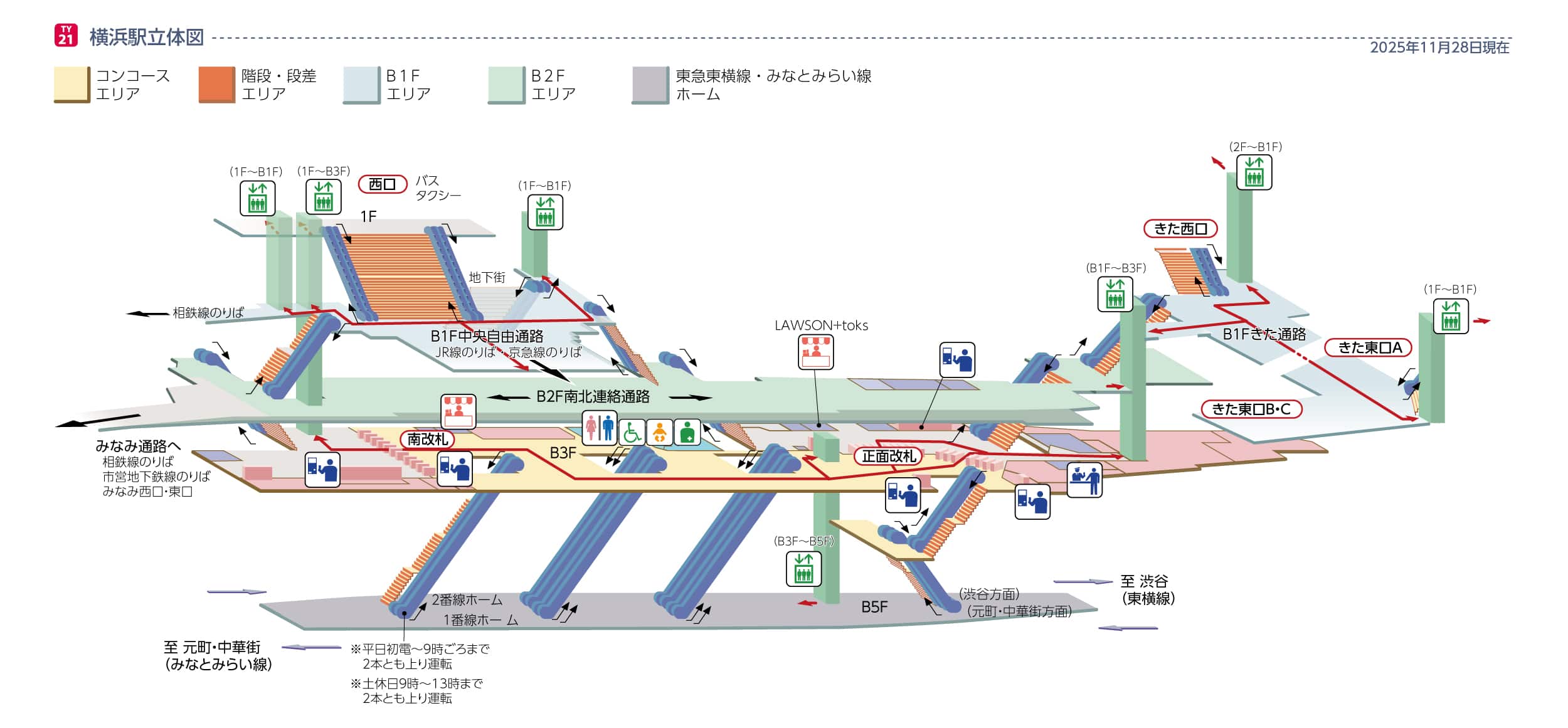 横浜駅立体図