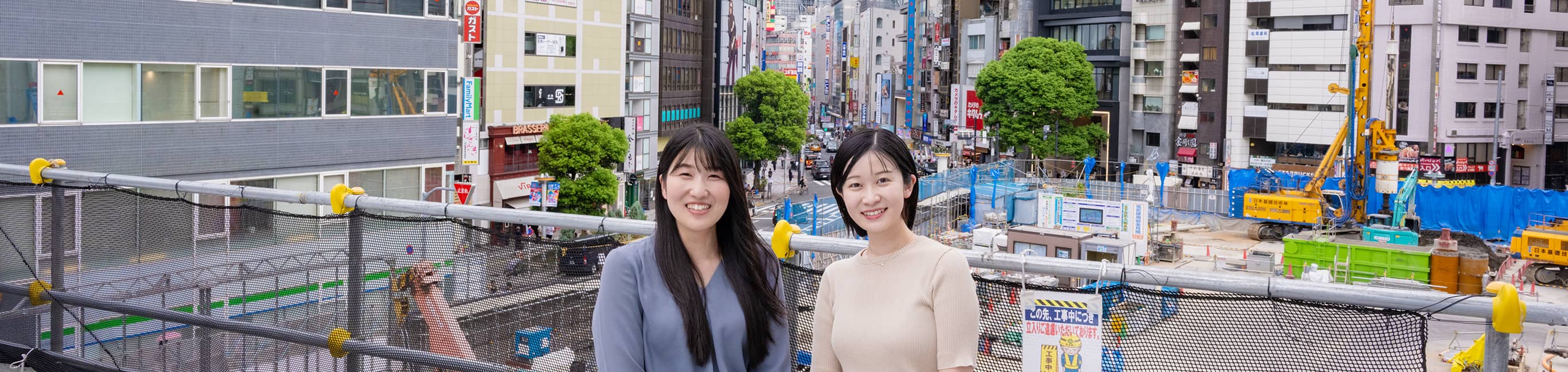 Bunkamura屋上より、東急百貨店本店跡地を臨む