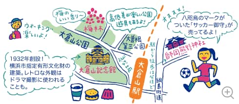 大倉山エリアの地図