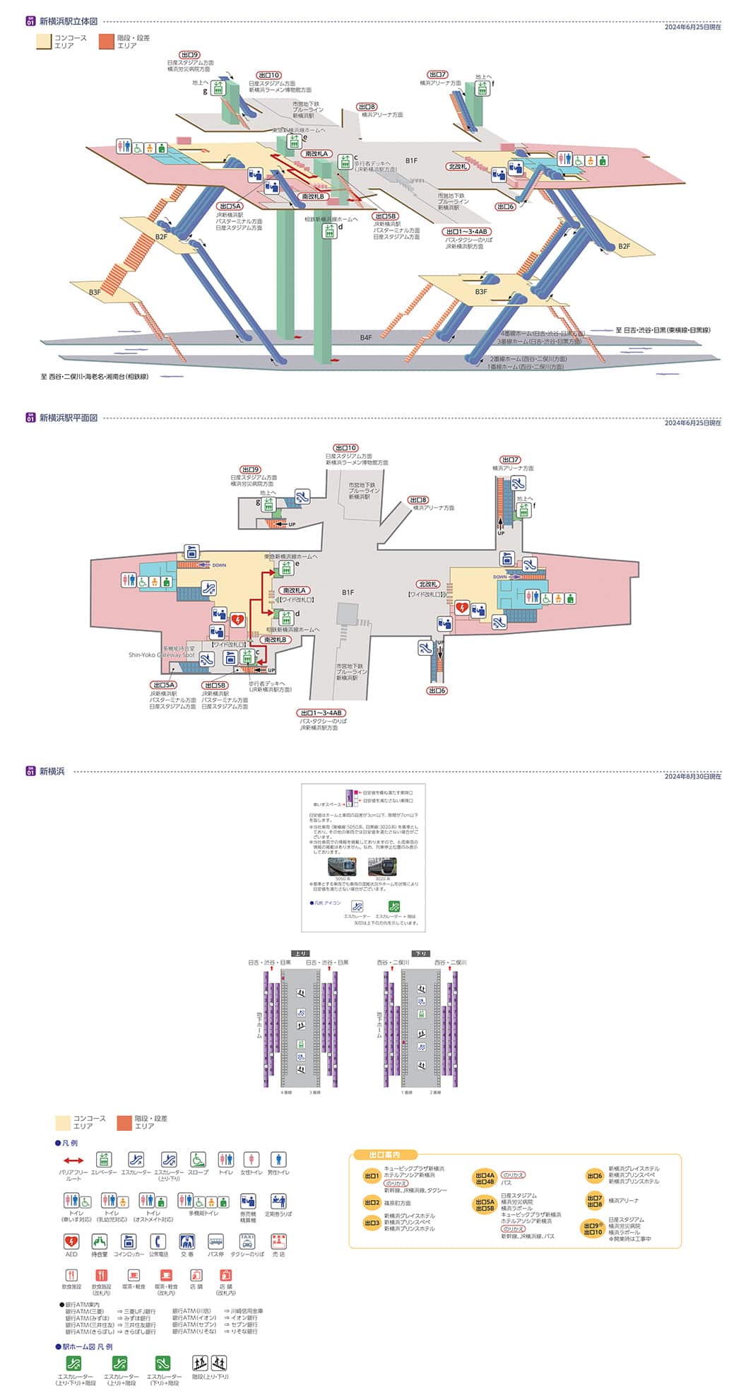 相鉄・東急新横浜駅構内図
